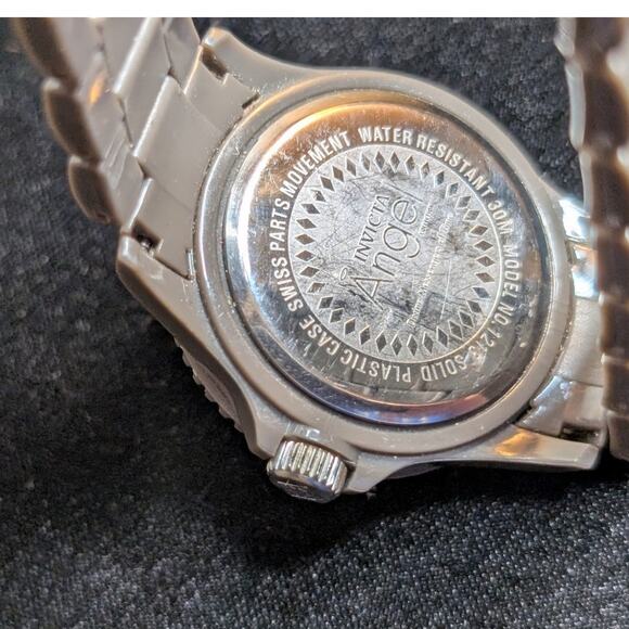 Invicta Angel Lady Swiss Quartz 30 M Water Resistant Model 1213 Dark Gray Watch - Picture 6 of 12